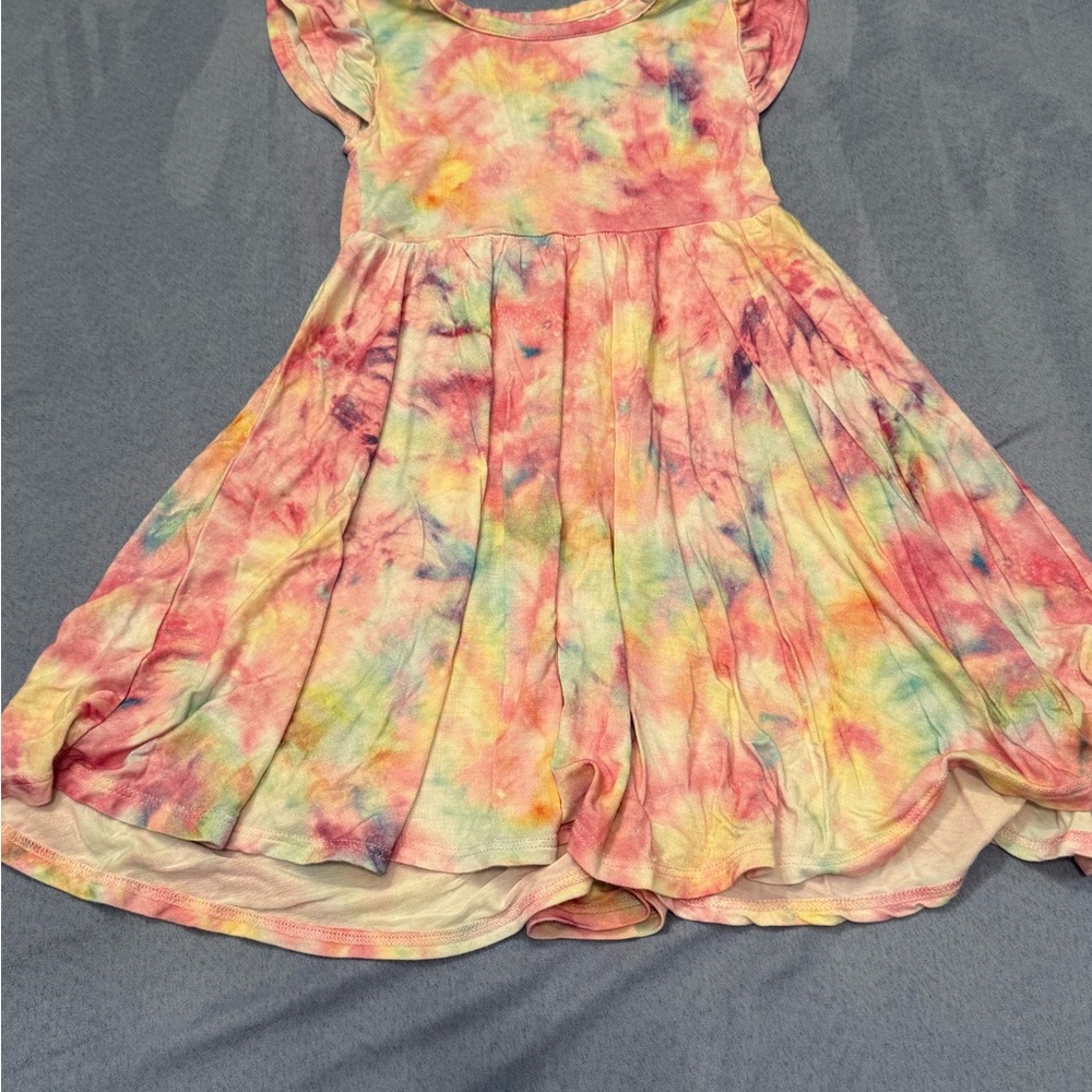 Posh Peanut Multicolor Tie-Dye Kids Dress